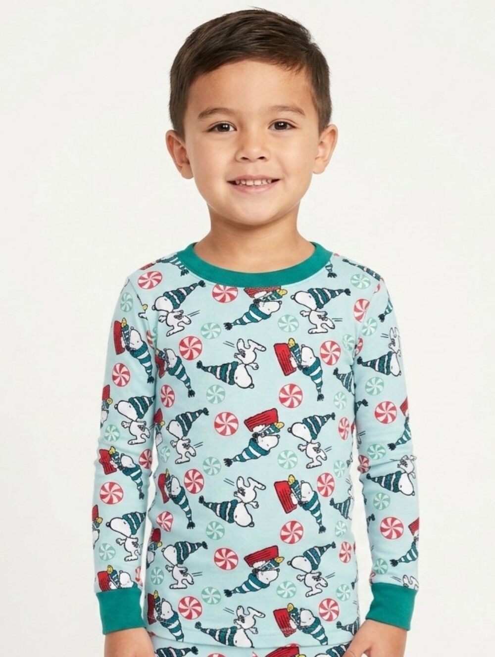 Snoopy Peanuts Kids Holiday Pajama Top NWT Size 10